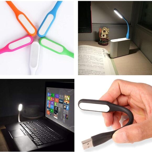 Flexible Mini USB LED Portable Night Light for Power Bank, Laptop, Notebook 8 Ct - Picture 3 of 5